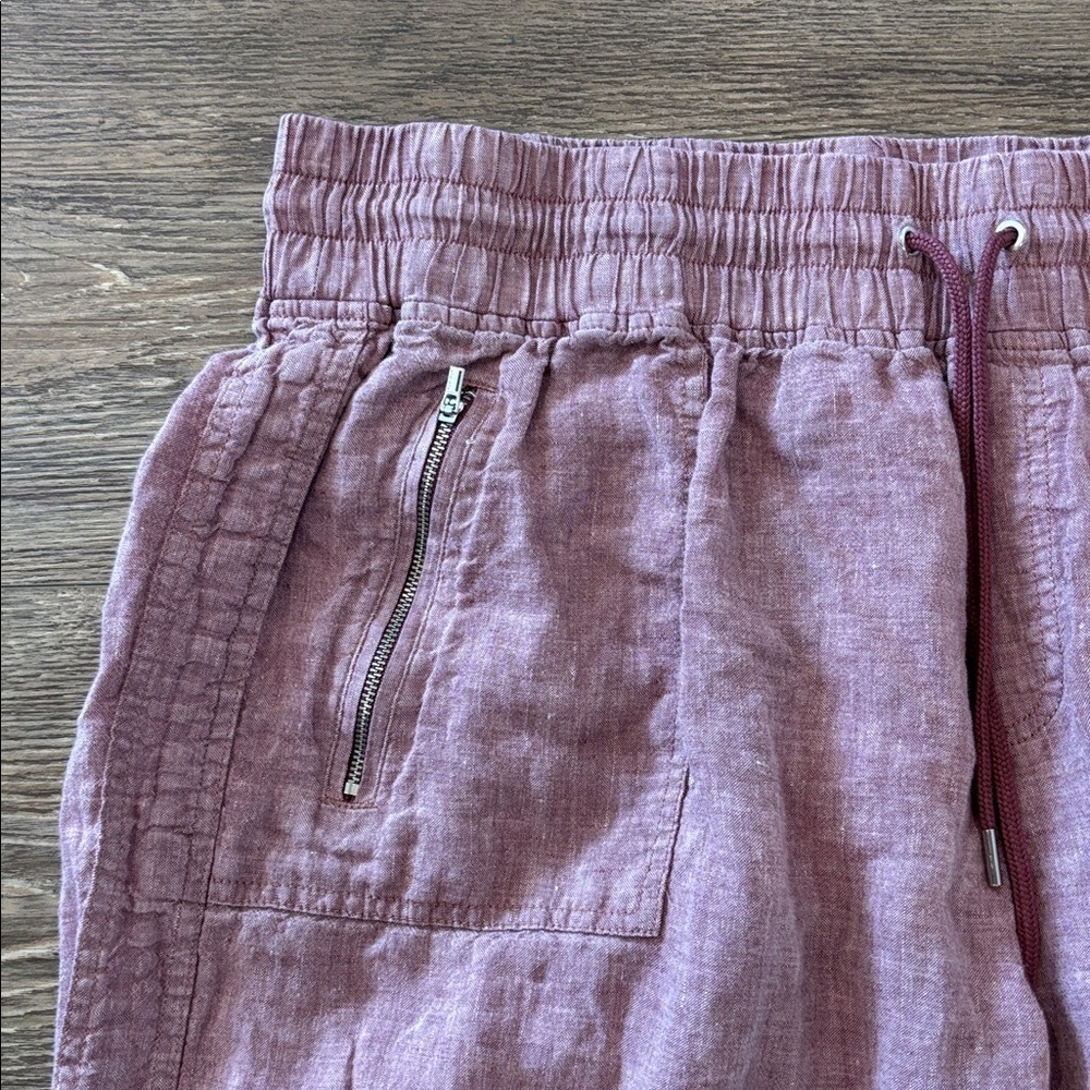 Athleta Cabo Linen Wide Leg High Waisted Cropped Pants Women's Plus Size 22 EUC - Picture 2 of 12